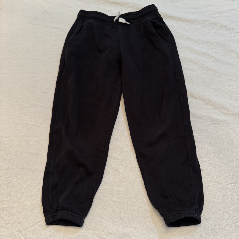 Old Navy Black Favorite Fleece Joggers Kids Size M 8 Gorpcore Loungewear Urban